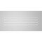 Ekena Millwork Vertical Surface Mount PVC Gable Vent: Functional, w/ 3-1/2"W x 1"P Standard Frame, 42"W x 20"H GVPVE42X2001SF - alternate 3